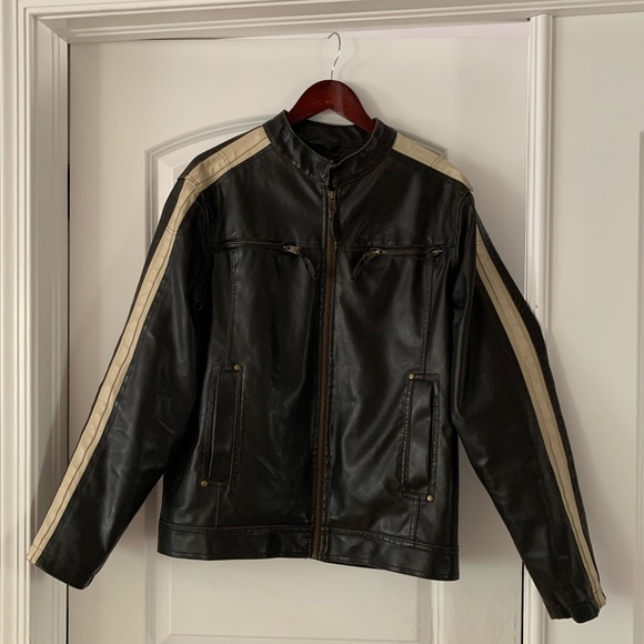 Arizona Jean Company Other - ARIZONA faux leather racer stripe jacket